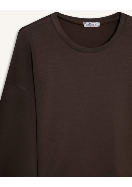 Bisiklet Yaka Modal Sweatshirt G2913AX25AU