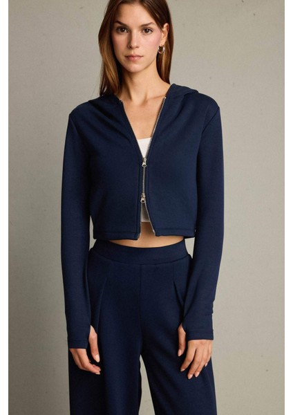 Kapüşonlu Fermuarlı Modal Hırka G2956AX25AU fırsatları