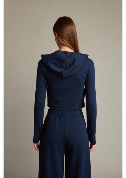 Kapüşonlu Fermuarlı Modal Hırka G2956AX25AU