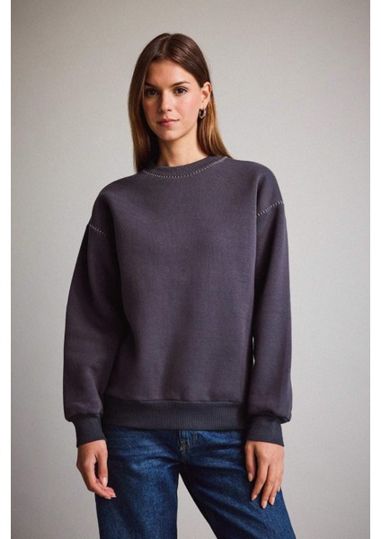 Overshirt Fit Bisiklet Yaka Sweatshirt G3320AX25AU fırsatları