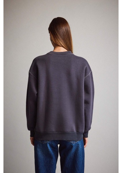 Overshirt Fit Bisiklet Yaka Sweatshirt G3320AX25AU