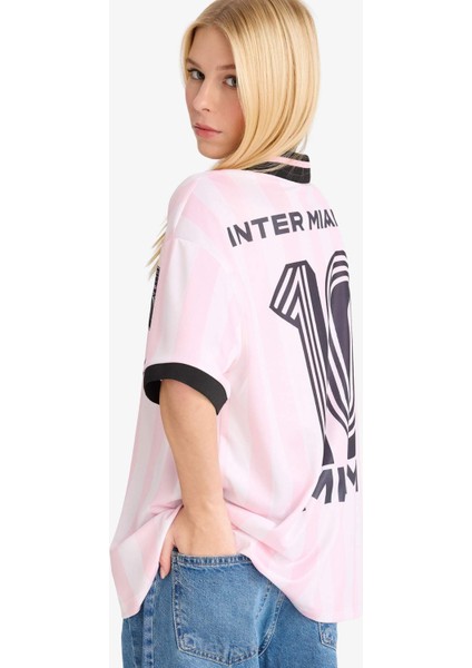 MLS Oversize Geniş Kalıp Sırt Baskılı Kısa Kollu Tişört G0480AX25AU