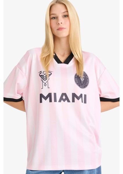 MLS Oversize Geniş Kalıp Sırt Baskılı Kısa Kollu Tişört G0480AX25AU modelleri