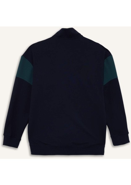 Fit Boxy Fit Dik Yaka Yarım Fermuarlı Sporcu Sweatshirt F0199AX25AU modelleri