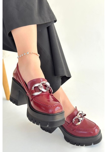 Winar Bordo Rugan Doldu Topuk Ayakkabı - Lisinya fiyatları