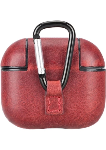 Apple Airpods 3.nesil Uyumlu Deri Kılıf Juni Aa4 Kırmızı modelleri