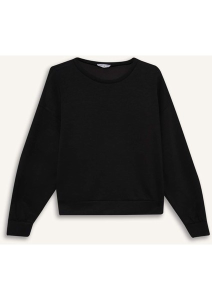 Bisiklet Yaka Modal Sweatshirt G2913AX25AU