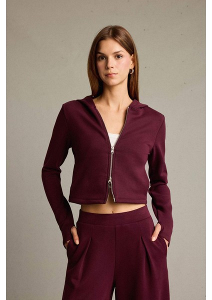 Kapüşonlu Fermuarlı Modal Hırka G2956AX25AU modelleri