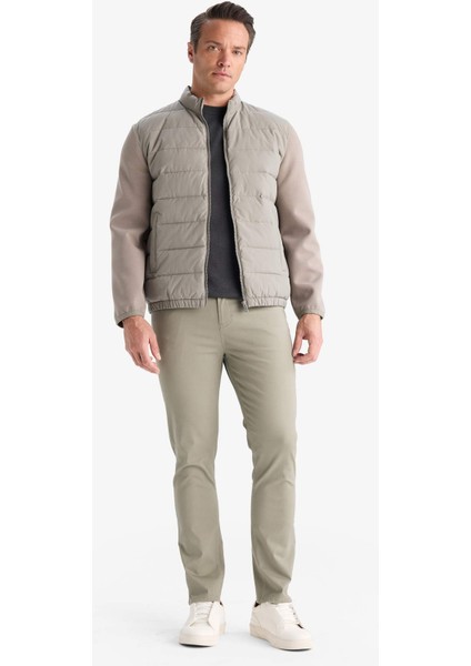 Su İtici Rüzgar Geçirmez Slim Fit Dar Kesim Astarlı Fermuarlı Cepli Mont D7532AX25AU fiyatları