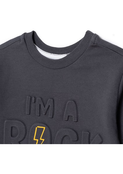 Erkek Bebek Cool Boy Uzun Kol Tshirt Iki Iplik Bisiklet Yaka Uzun Kol modelleri