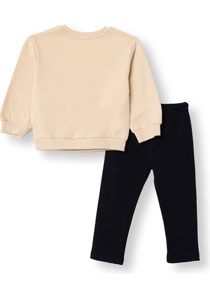 Kız Bebek Sweatshirt - Tayt Bisiklet Yaka Uzun Kol Reçme fiyatları