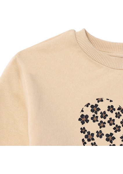 Kız Bebek Sweatshirt - Tayt Bisiklet Yaka Uzun Kol Reçme modelleri