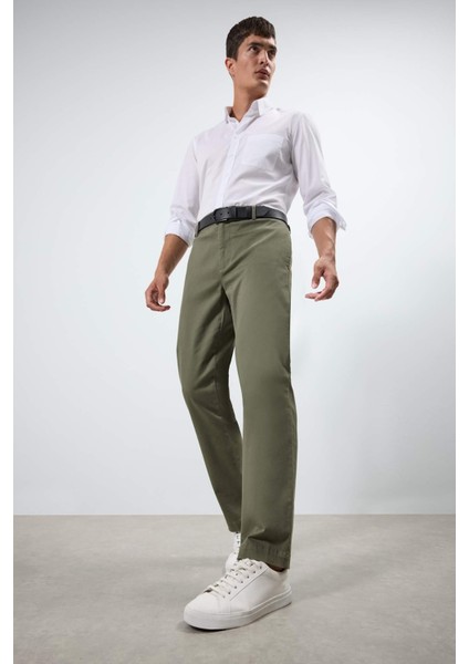 Regular Fit Düz Paça Chino Kanvas Pantolon E8064AX25AU fiyatları