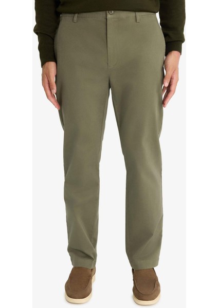 Regular Fit Düz Paça Chino Kanvas Pantolon E8064AX25AU