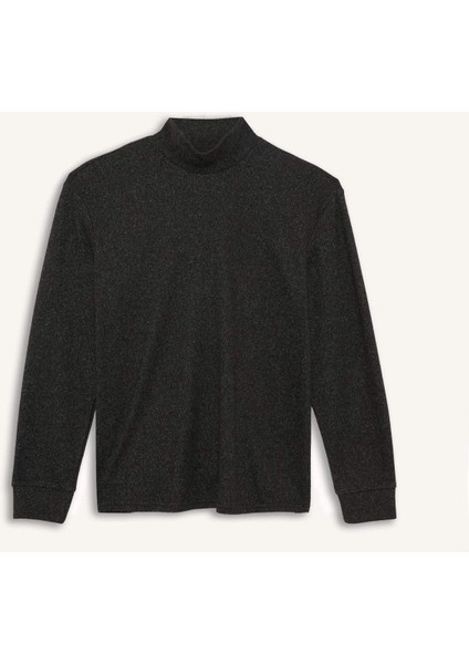 Regular Fit Yarım Balıkçı Yaka Sweatshirt E9625AX25AU