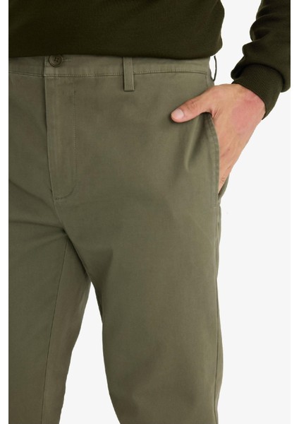 Regular Fit Düz Paça Chino Kanvas Pantolon E8064AX25AU