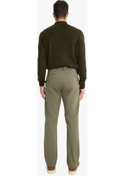 Regular Fit Düz Paça Chino Kanvas Pantolon E8064AX25AU