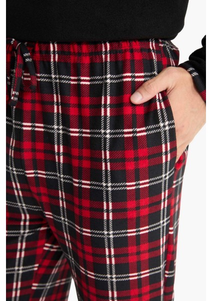 Regular Fit Cepli Polar Kareli Pijama Altı G2730AX25WN fırsatları