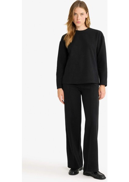 Straight Fit Beli Lastikli Selanik Kumaş Pantolon E8435AX25AU