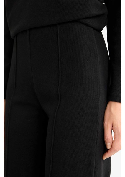 Straight Fit Beli Lastikli Selanik Kumaş Pantolon E8435AX25AU