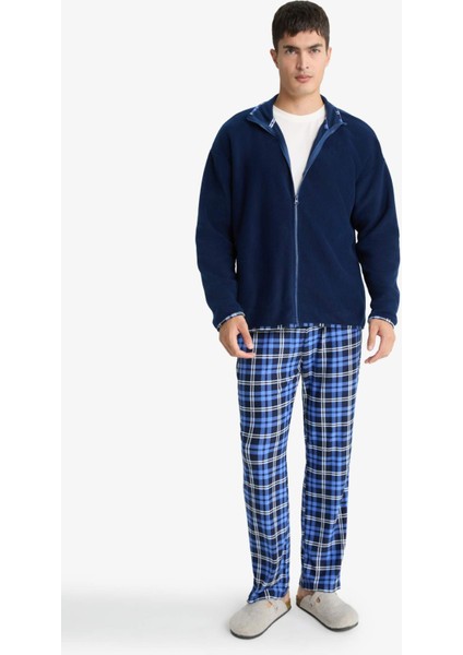 Regular Fit Cepli Polar Kareli Pijama Altı G2730AX25WN fiyatları