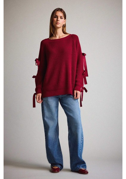 Kayık Yaka Fiyonk Detaylı Kazak G3338AX25AU fiyatları