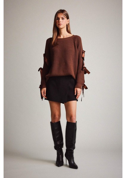 Kayık Yaka Fiyonk Detaylı Kazak G3338AX25AU fiyatları