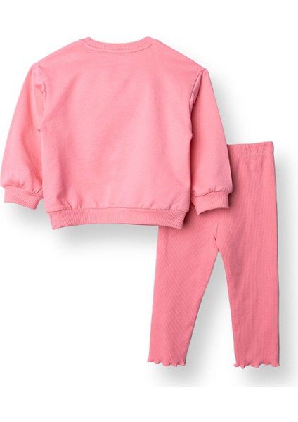 Kız Bebek Sweatshirt - Tayt Motto Girl Bisiklet Yaka Uzun Kol Reçme fiyatları