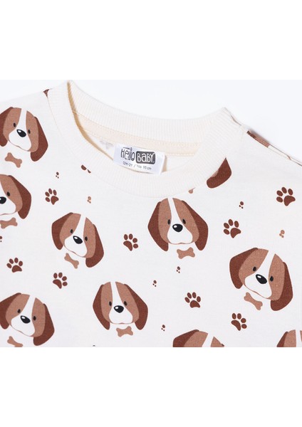 Uzun Kol Tshirt Happy Animals Bisiklet Yaka modelleri