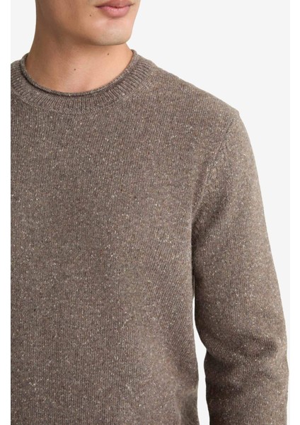 Standart Fit Bisiklet Yaka Triko Kazak F7222AX25WN indirimleri