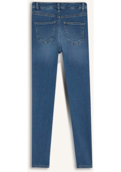 Skinny Fit Yüksek Bel Bilek Boy Jean Pantolon F2963AX25WN modelleri