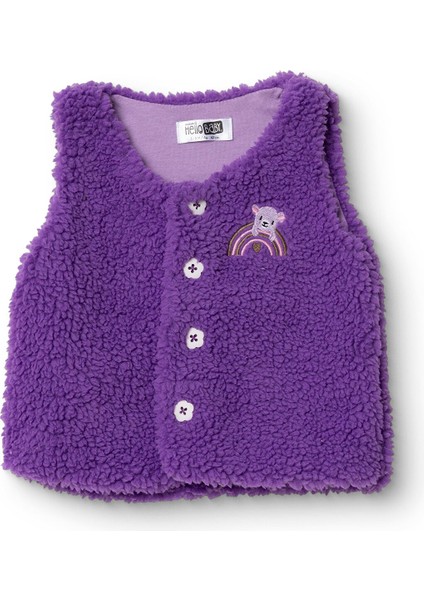 Kız Bebek Yenidoğan Welsoft Yelek Bisiklet Yaka Atlet Kol