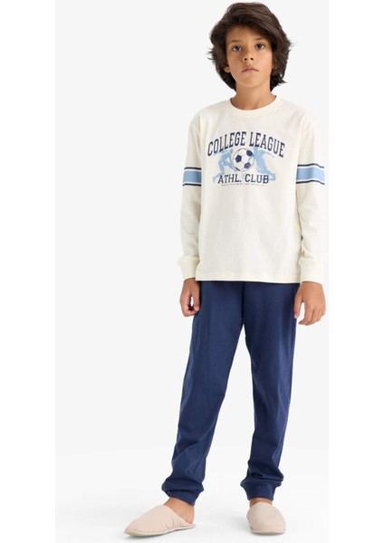 Erkek Çocuk Pijama Takımı Baskılı Uzun Kollu Üst Uzun Alt F3347A825WN