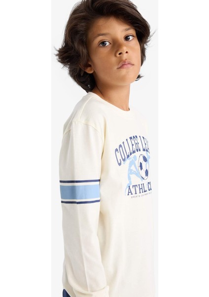 Erkek Çocuk Pijama Takımı Baskılı Uzun Kollu Üst Uzun Alt F3347A825WN fırsatları