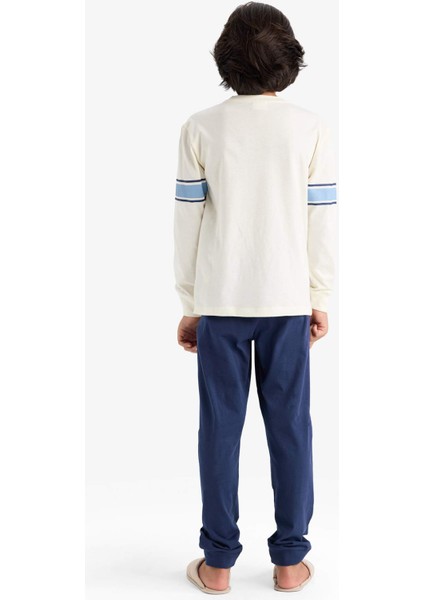 Erkek Çocuk Pijama Takımı Baskılı Uzun Kollu Üst Uzun Alt F3347A825WN