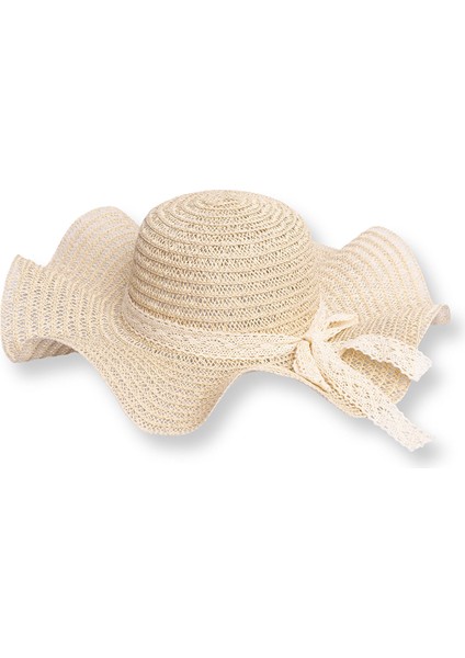 Anne Kurdeleli Hasır Şapka