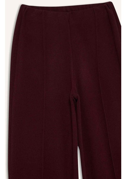 Straight Fit Beli Lastikli Selanik Kumaş Pantolon E8435AX25AU