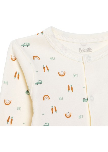 Erkek Bebek Yenidoğan Wooden Car Hırka-Patikli Alt Interlok Bisiklet Yaka Uzun Kol modelleri