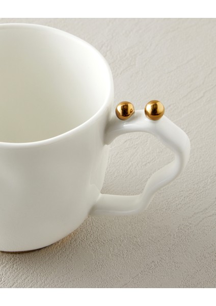 Golden Gleam Porselen Kupa 440 ml Beyaz-Gold modelleri