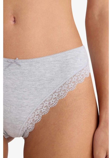 Dantel Detaylı Ribana 3'lü Brazilian Külot D8672AX25AU fırsatları