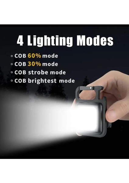 F.20A Mıknatıslı Kamp Feneri El Feneri 800 Lümen 30 Cob - Lisinya