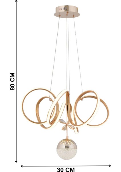 Perla Modern Gold Cam Avize Yatak Odası - Hol - Salon modelleri