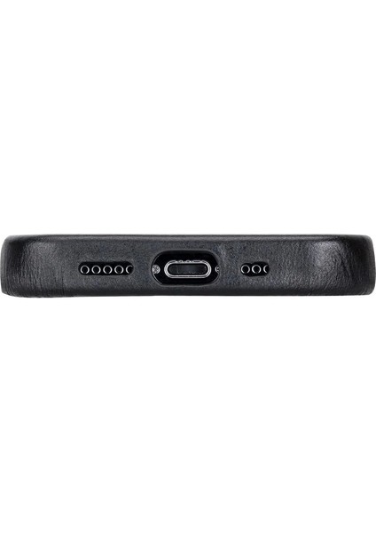 Apple iPhone 13 Pro Uyumlu Deri Arka Kapak Rock Rst1 Siyah fırsatları