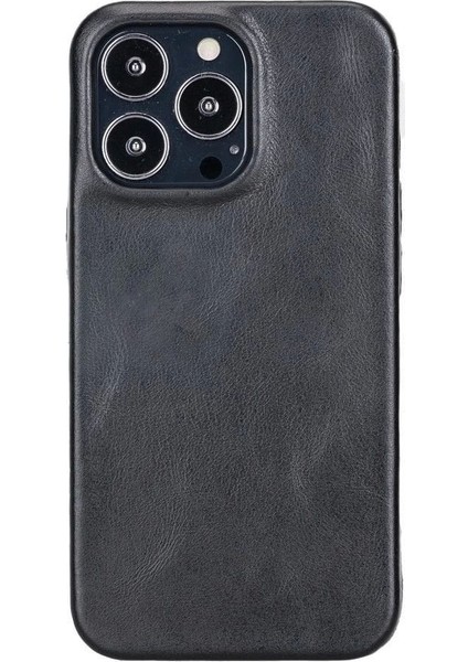 Apple iPhone 13 Pro Uyumlu Deri Arka Kapak Rock Rst1 Siyah indirimleri