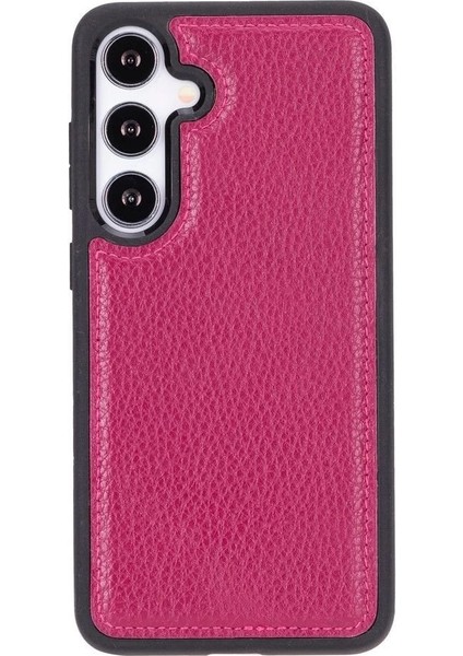 Samsung Galaxy S24 Uyumlu Deri Arka Kapak Gül Kurusu