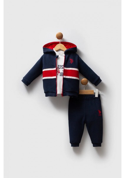 U.s. Polo Assn 3'lü Takım USB2553 Lacivert-Kırmızı