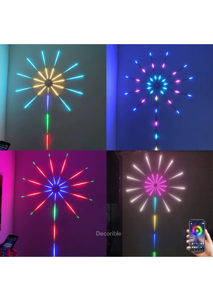 Hawaii Rgb LED Şerit Kumandalı USB Bluetooth Telefon Kontrollü Ses Etkileşimli Dekoratif Aydınlatma fırsatları