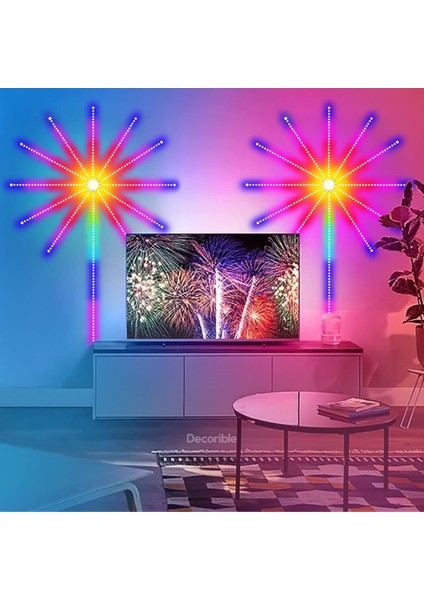 Hawaii Rgb LED Şerit Kumandalı USB Bluetooth Telefon Kontrollü Ses Etkileşimli Dekoratif Aydınlatma