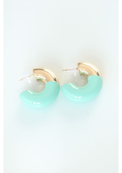 Ccb Turkuaz Gold Çift Renk Küpe - Lisinya