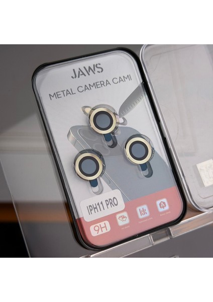 iPhone 11 Pro Uyumlu Kamera Lens Koruyucu – Gold Metal Çerçeveli (Gold) fiyatları
